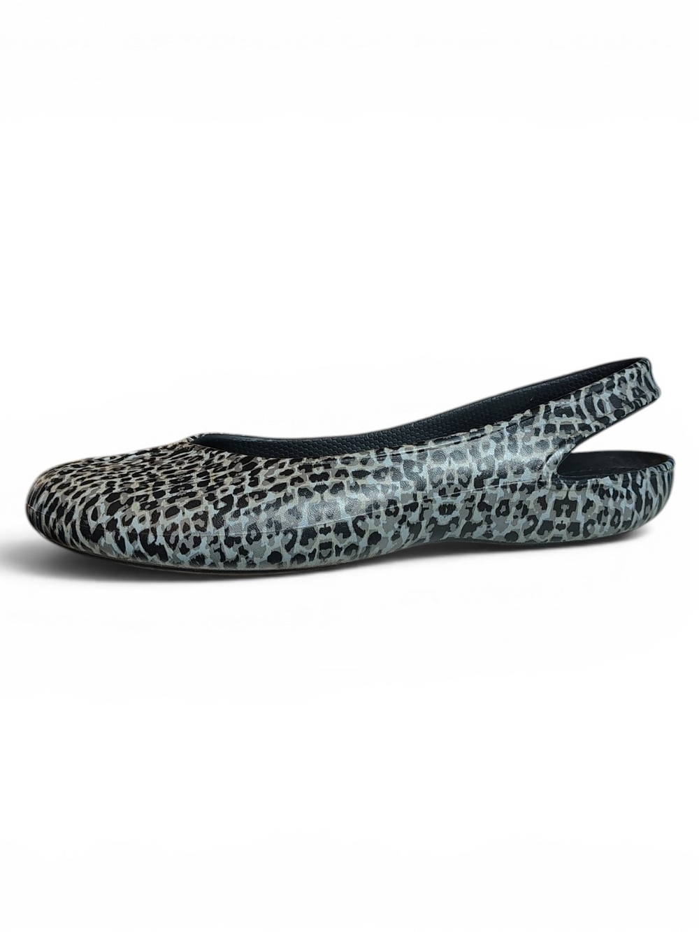 CROCS Iconic“Olivia II” Slingback Slip On Flats Animal Print Women’s Size 9